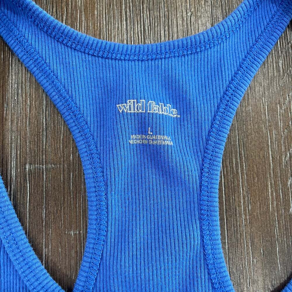 Wild Fable Blue Racerback Tank - Size Large - Picture 3 of 4
